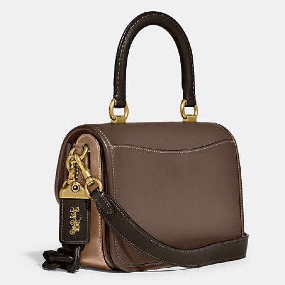 Coach Rogue HARD TO FIND Top Handle Bag In Brass/Dark Stone Multi MSRP: $695.00 - Picture 2 of 16